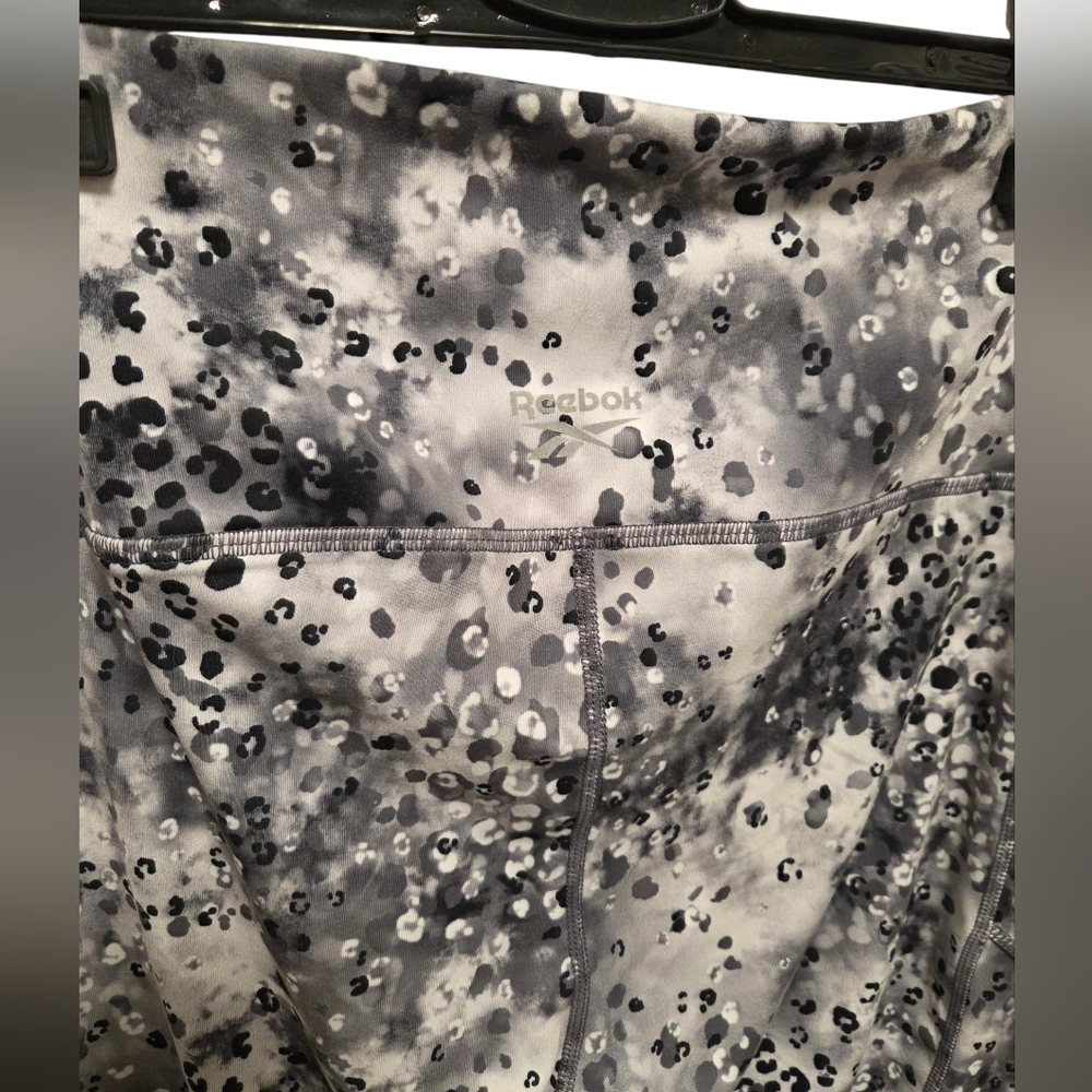 Gray Reebok Leopard Print Leggings - Picture 4 of 4